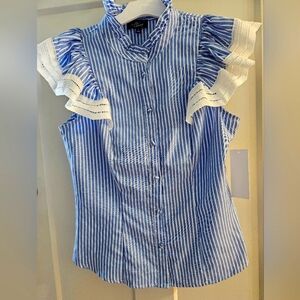 Milk and Honey Red Dress S blue top